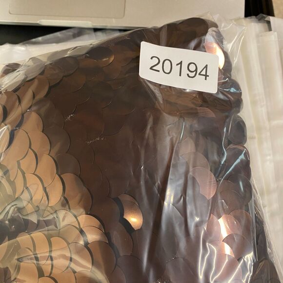 New A New Day Dress Women M Medium Brown Shift Short Sequin Sleeveless Lined - Picture 11 of 11